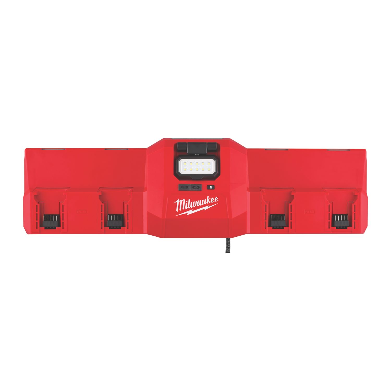 Milwaukee M12-18 GBC4 12/18V Li-Ion RedLithium 6-Port Gangbox Charger + 0.83A 2-Outlet Type C USB Charger (871EN)