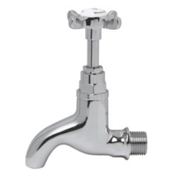 Bristan 1901 Traditional Cross Head Bib Taps Chrome 1 Pair