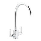 Streame by Abode Brolle Swan Dual-Lever Mono Mixer Kitchen Tap Chrome
