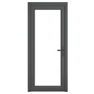 Crystal  Fully Glazed 1-Clear Light Left-Hand Opening Anthracite Grey uPVC Back Door 2090mm x 920mm