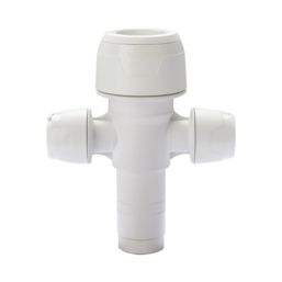 Hep2O  Plastic Push-Fit Reducing 2 Port Keyless Spigot Manifold (Opposite Sides) 22mm x 10mm