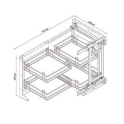 Essentials Anthracite RH Corner Pull-Out Storage 800mm