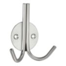Essentials Double Hook Satin Stainless Steel 96mm