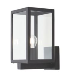 Zink Hestia Outdoor Box Lantern Wall Light Fitting Black
