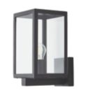 Zink Hestia Outdoor Box Lantern Wall Light Fitting Black
