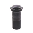 Top-Fix Unslotted Push Button Basin Waste Matt Black 60mm