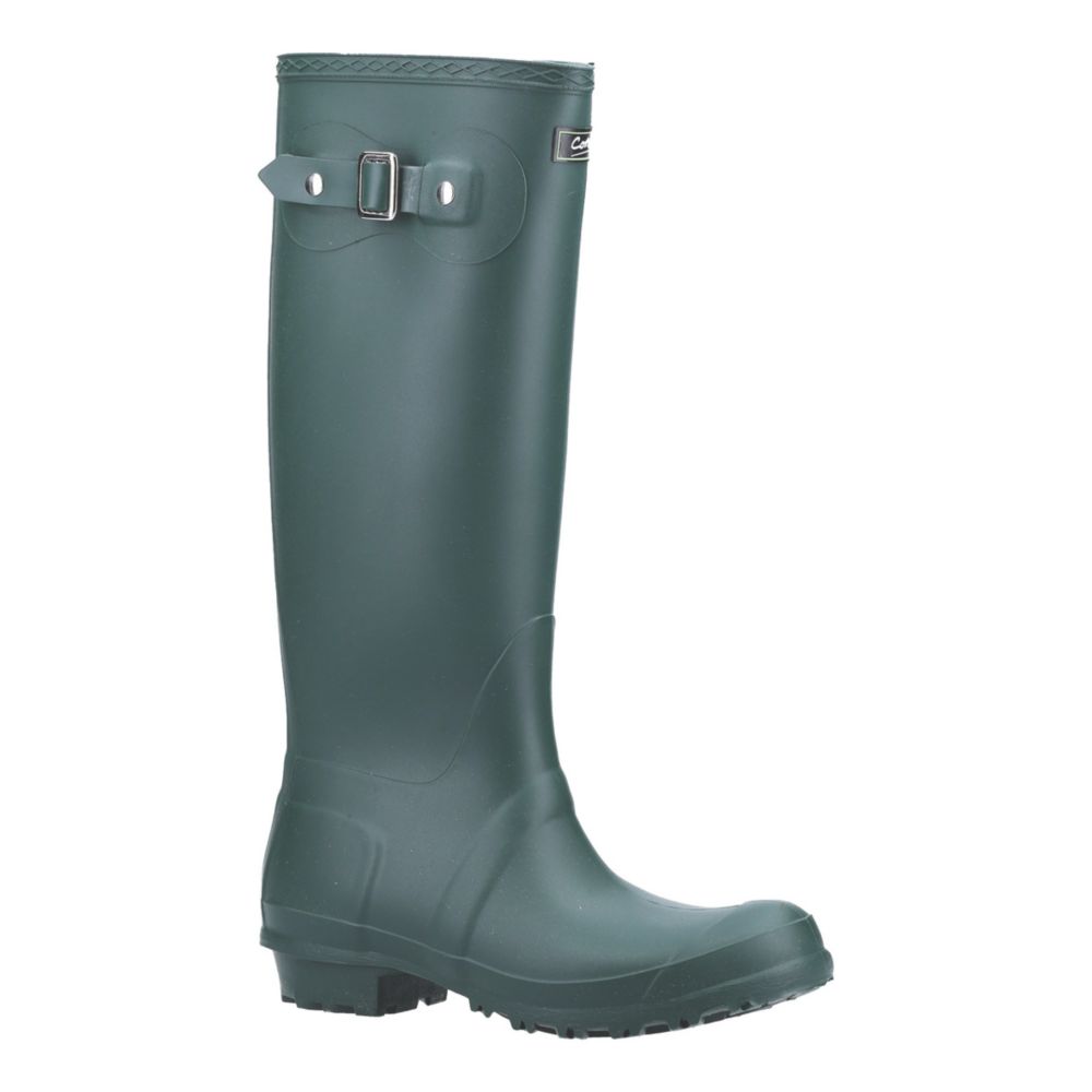 Cotswold Sandringham Buckle-Up Wellington Boots – Waterproof Green Rain Boots, Calf-High - View #7