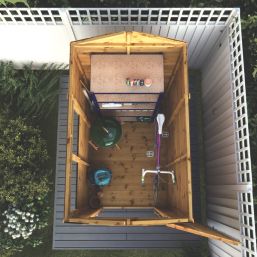 Mercia Modular 4' x 6' (Nominal) Apex Shiplap T&G Timber Shed