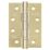 Smith & Locke  Electro Brass Grade 11 Fire Rated Ball Bearing Hinges 102mm x 76mm 3 Pack