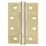 Smith & Locke  Electro Brass Grade 11 Fire Rated Ball Bearing Hinges 102x76mm 3 Pack