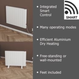 Azur Titus 1200W Electric Radiator 580mm x 730mm White 4095BTU