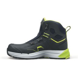 Solid Gear Sonar Mid Size 10.5  Black / Green Water-Resistant  Safety Boots