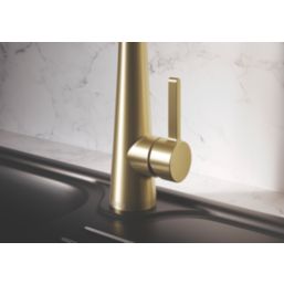 Bristan Pine Mono Sink Mixer Tap Brushed Brass