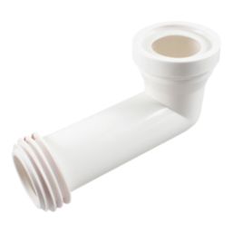 Flomasta  Rigid 90° Angled Pan Connector White 340mm