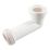 Flomasta  Rigid 90° Angled Pan Connector White 340mm