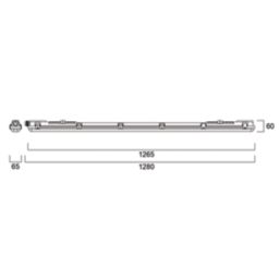 Sylvania SylProof Toledo Single 4ft LED Neutral White Waterproof Batten Light 13.3W 1550lm 220-240V