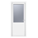 Crystal  1-Panel 1-Obscure Light Left-Handed White uPVC Back Door 2090mm x 840mm