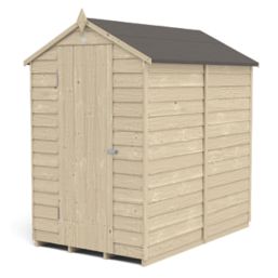 Forest  4' x 6' (Nominal) Apex Overlap Timber Shed with Base & Assembly