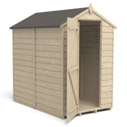 Forest  4' x 6' (Nominal) Apex Overlap Timber Shed with Base & Assembly