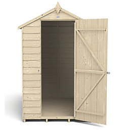 Forest  4' x 6' (Nominal) Apex Overlap Timber Shed with Base & Assembly