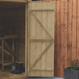 Forest  4' x 6' (Nominal) Apex Overlap Timber Shed with Base & Assembly