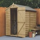 Forest  4' x 6' (Nominal) Apex Overlap Timber Shed with Base & Assembly