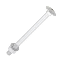 Timco Exterior Carriage Bolts Carbon Steel Organic Silver Coating M8 x 100mm 10 Pack