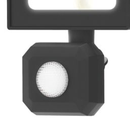 4lite Advantage Outdoor LED Floodlight With PIR Sensor Black 10W 850lm