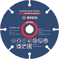Bosch Expert Multi-Material Cutting Disc 3 76mm x 1 x 10mm