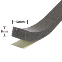 Stormguard Extra Thick Weatherstrips Black 3.5m 6 Pack