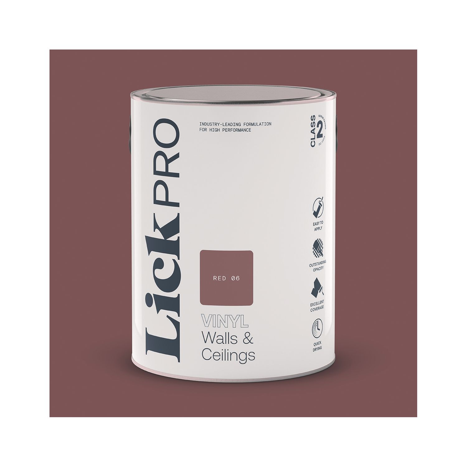 LickPro 5Ltr Red 06 Vinyl Matt Emulsion Paint (872TM)