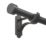Rothley Matt Black Extendable Curtain Pole w/ Stud Finials 28mm x 71-120cm
