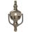 Fab & Fix Classic Door Knocker with Spyhole Polished Gold 76mm x 162mm