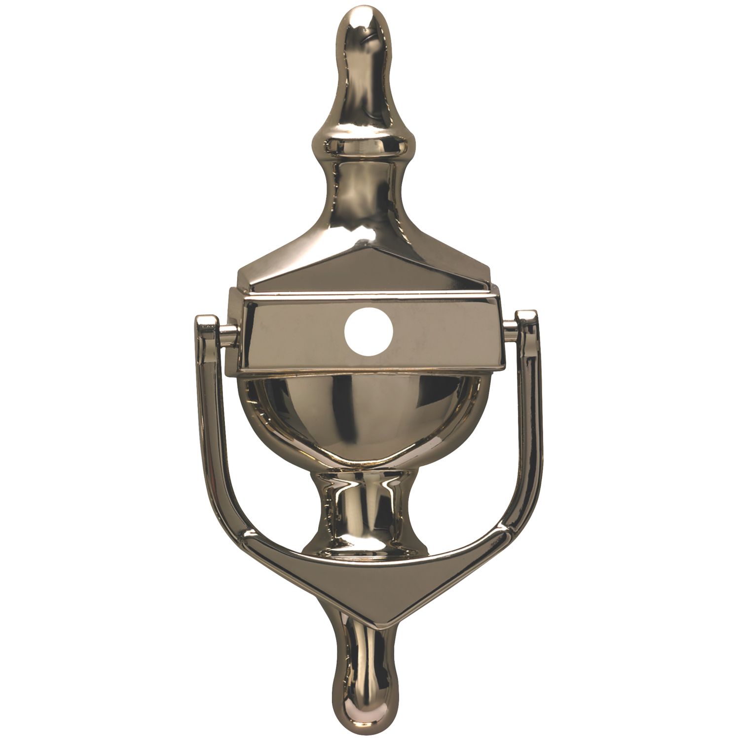 Fab & Fix Classic Door Knocker with Spyhole Polished Gold 76mm x 162mm (8732P)