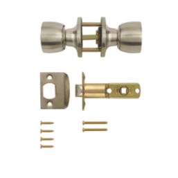 ERA  Mortice Passage Knob Set Satin Stainless Steel 67mm