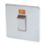 Crabtree Platinum 45A 1-Gang DP Cooker Switch Satin Chrome with Neon