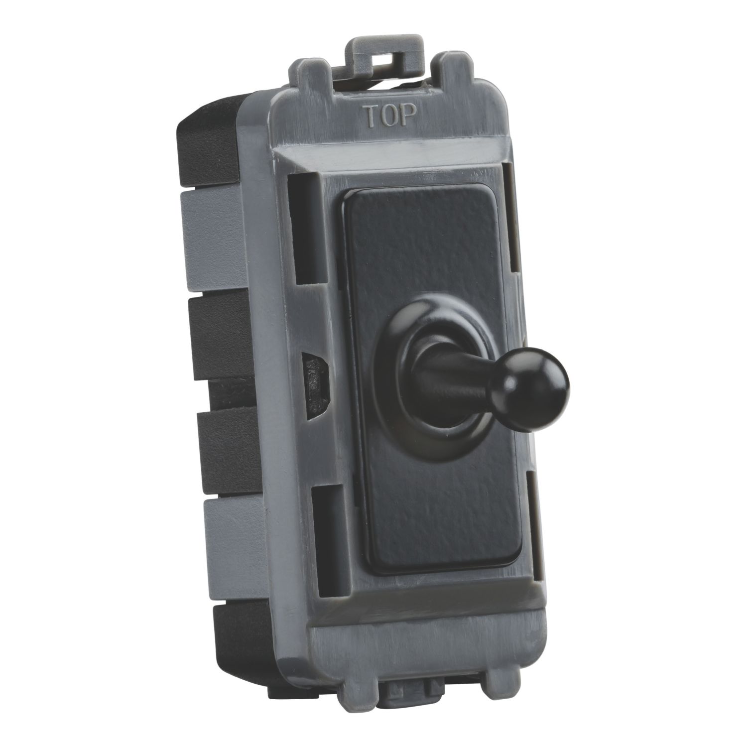 Knightsbridge 20AX Grid SP Control Switch Matt Black (873CR)