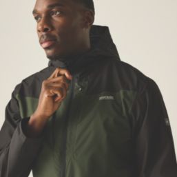 Regatta Calderdale Waterproof Jacket Dark Khaki / Black Small Size 42" Chest