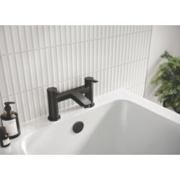 Bristan Apelo Black 135mm Deck Mounted Lever 2 Tap Holes Bath Mixer Tap