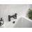 Bristan Apelo Black 135mm Deck Mounted Lever 2 Tap Holes Bath Mixer Tap