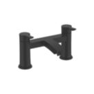 Bristan Apelo Black 135mm Deck Mounted Lever 2 Tap Holes Bath Mixer Tap