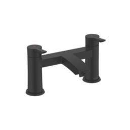 Bristan Apelo Black 135mm Deck Mounted Lever 2 Tap Holes Bath Mixer Tap