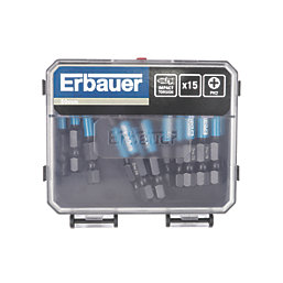 Erbauer  1/4" 50mm Hex Shank PH2 Screwdriver Bits 15 Pack