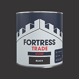 Fortress Trade  Gloss Black Trim Paint 1Ltr