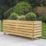 Forest Linear Rectangular Garden Planter with Wheels Natural Timber 1200mm x 400mm x 496mm