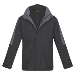 Regatta Defender III  3-in-1 Waterproof Jacket Black / Seal Grey Large 50" Chest