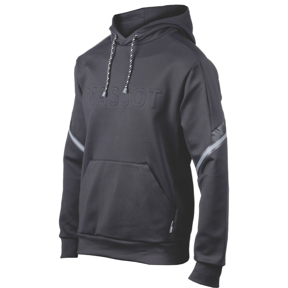 Mascot Customized Fleece Hoodie Black Small 36" Chest Screwfix