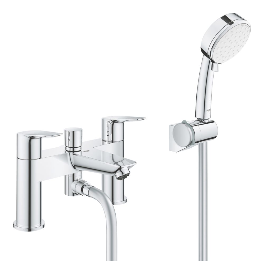 Grohe Start Edge Deck-Mounted Bath Shower Mixer Set Chrome