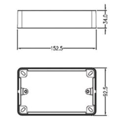 Knightsbridge 2-Gang Brushed Chrome Surface Box Spacer 32mm