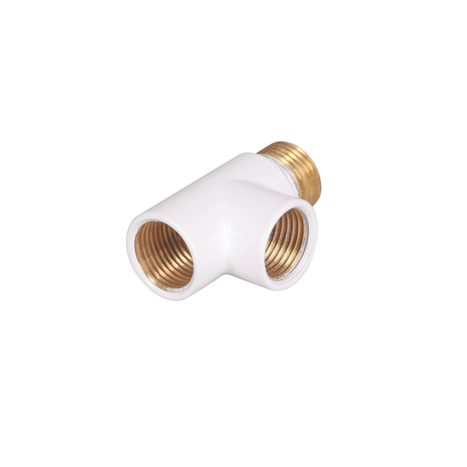 Terma 15mm BSP Male x 15mm BSP Female 60mm White Radiator T-Piece (873RH)